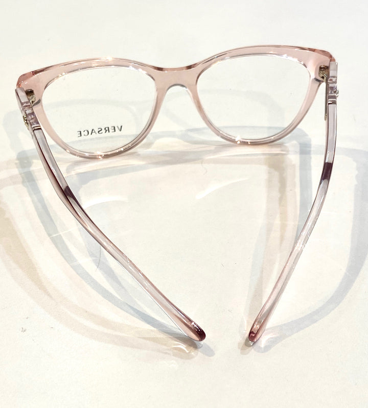 VERSACE VE3304 5339 TRANSPARENT PINK EYEGLASSES FRAME