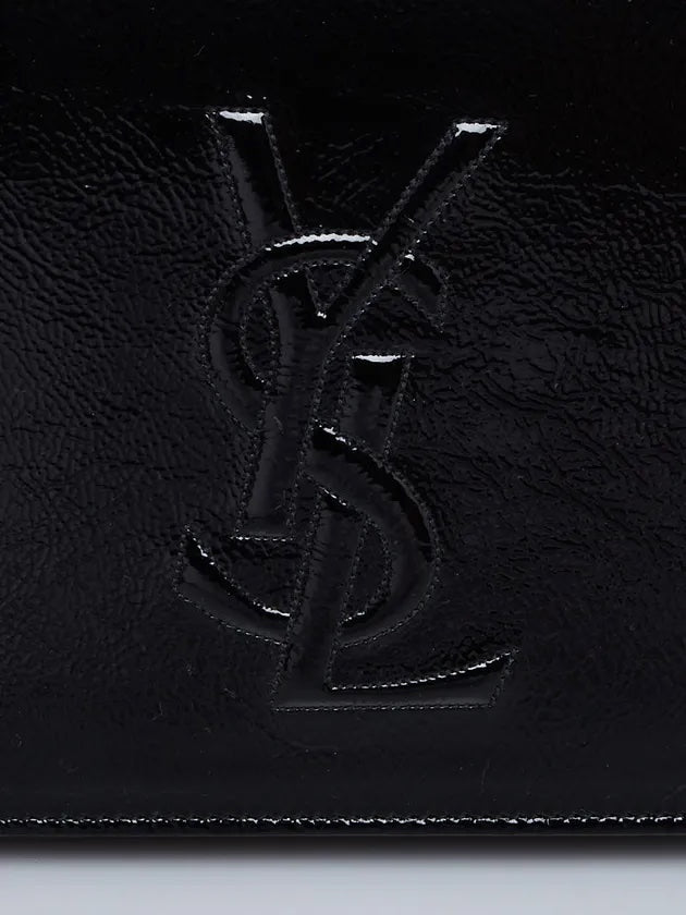 YSL PATENT LEATHER BELLE DE JOUR FLAP CLUTCH BAG