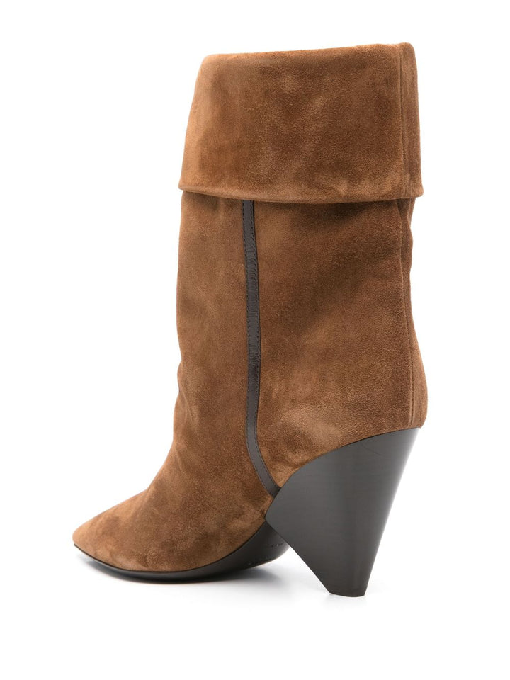 YVES SAINT LAURENT NIKI 85MM SUEDE ANKLE BOOTS