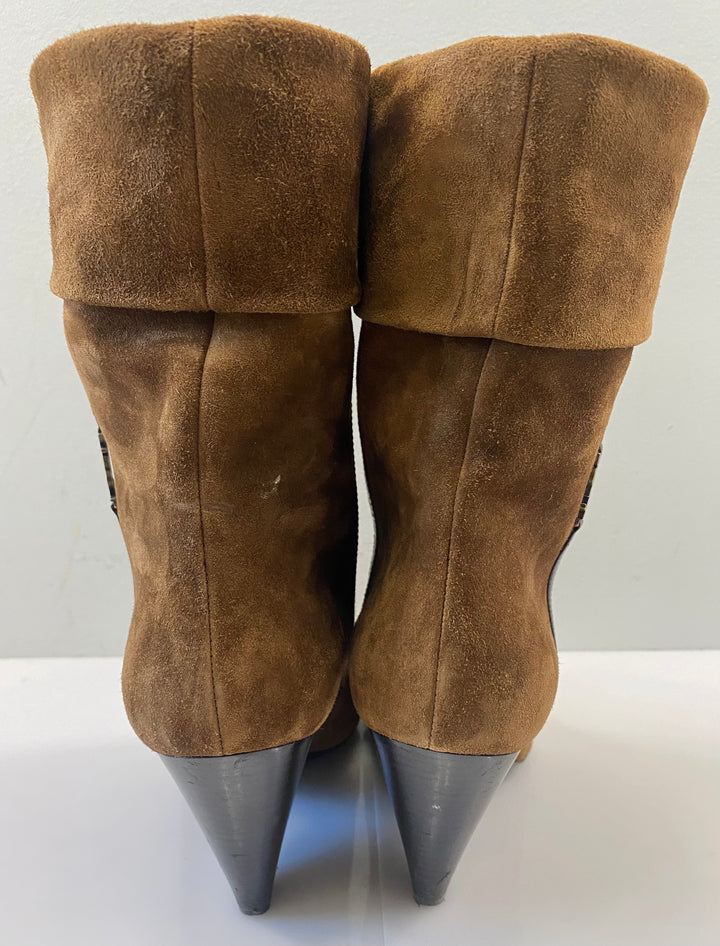 YVES SAINT LAURENT NIKI 85MM SUEDE ANKLE BOOTS