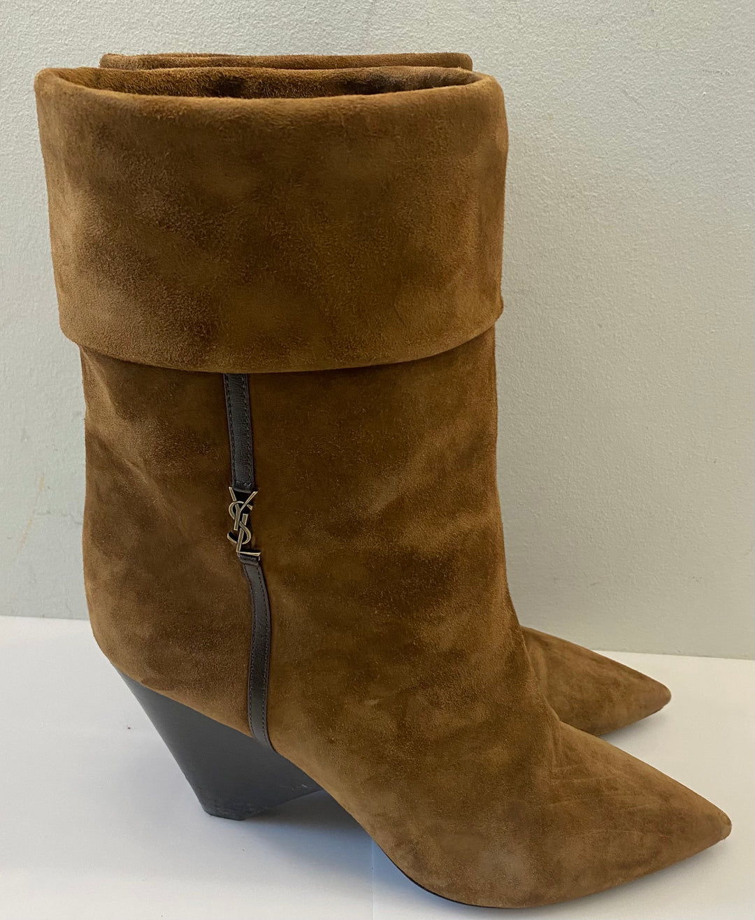 YVES SAINT LAURENT NIKI 85MM SUEDE ANKLE BOOTS