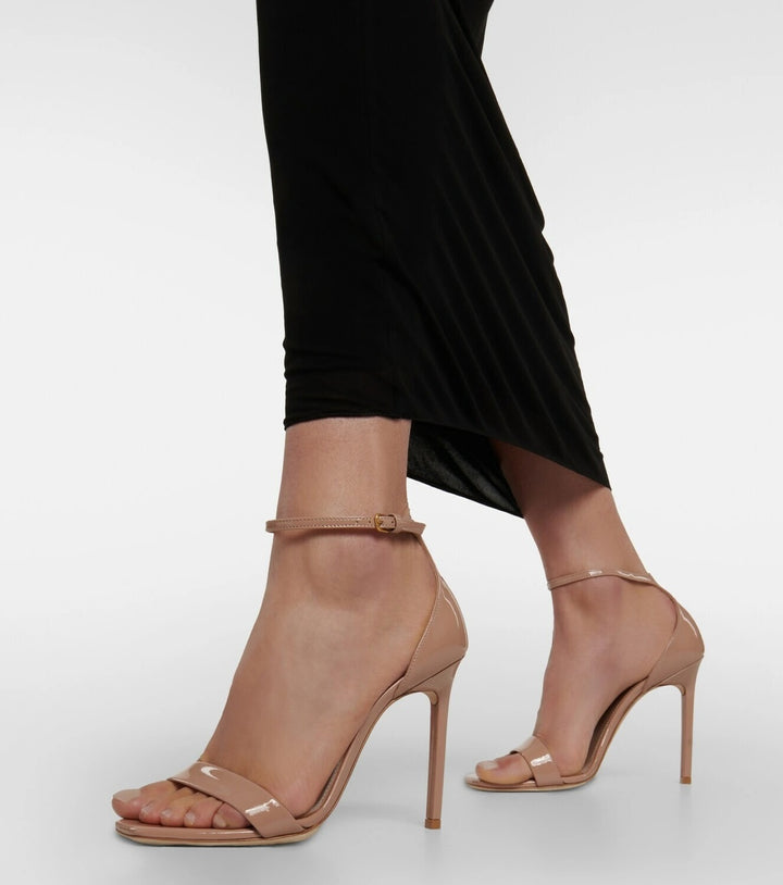 YSL AMBER 105 PATENT LEATHER SANDALS