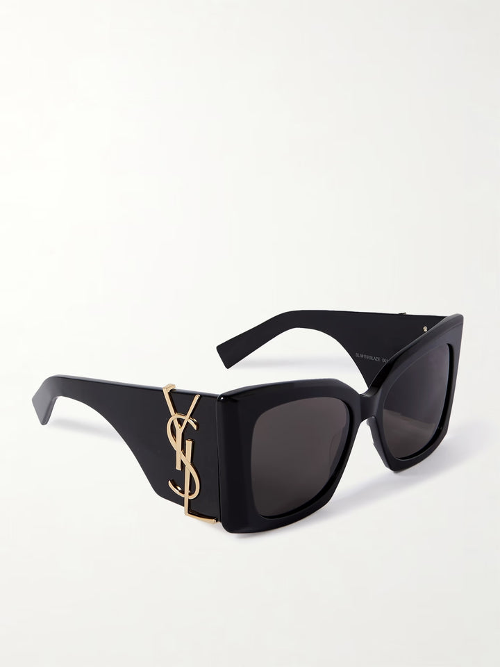 YSL SL M119F BLAZE OVERSIZED CAT-EYE SUNGLASSES