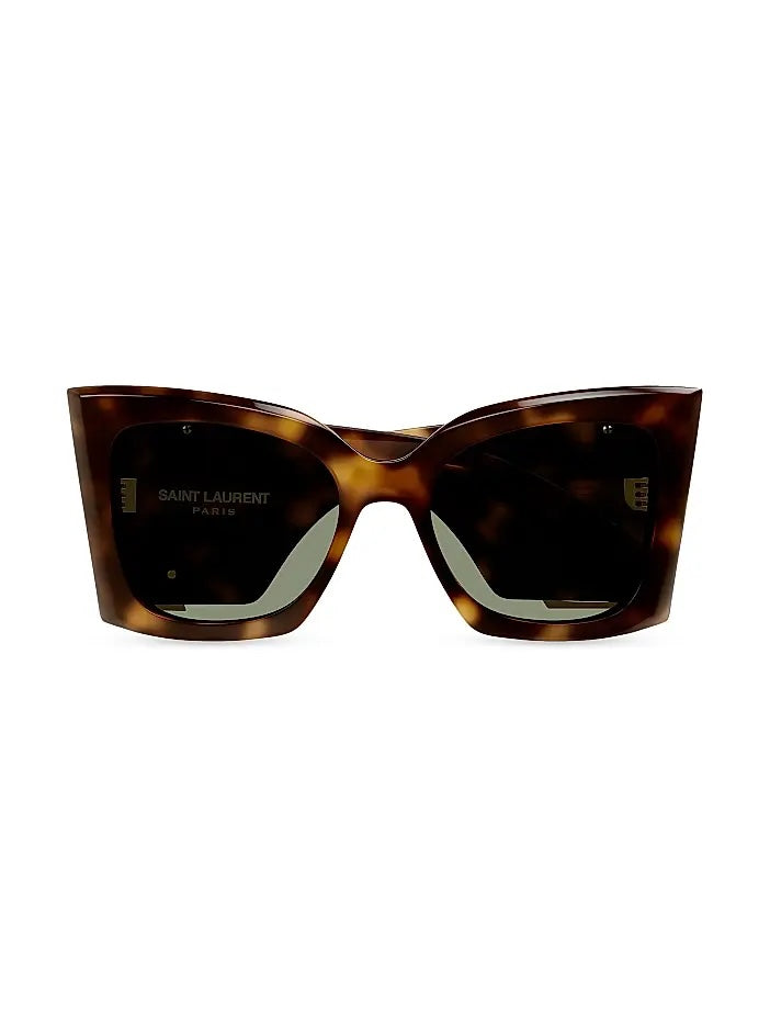 YSL BLAZE OVERSIZED CAT-EYE TORTOISESHELL SUNGLASSES  display picture 3