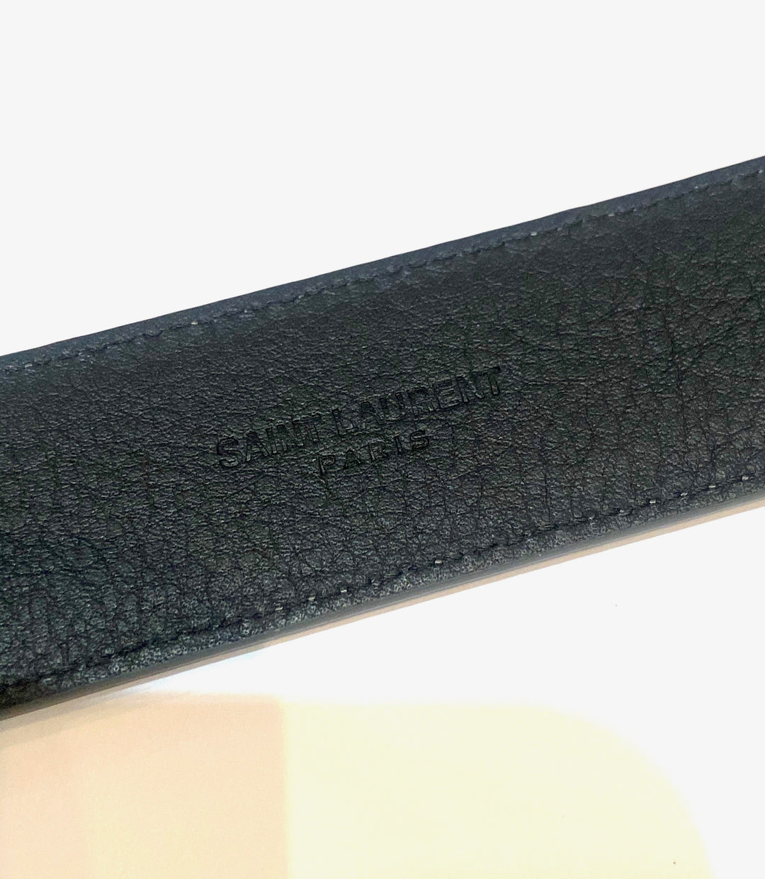 YSL YVES SAINT LAURENT SQUARE BUCKLE LOGO BELT