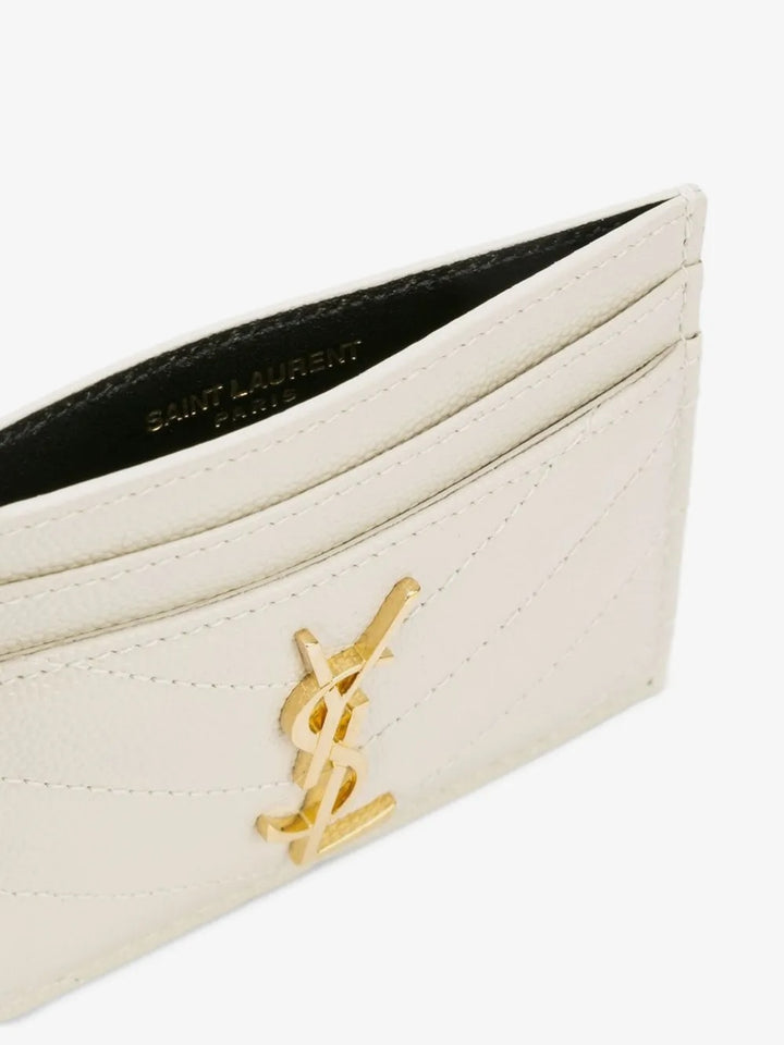 YSL CASSANDRE MATELASSÉ GRAIN DE POUDRE CALFSKIN CARD CASE