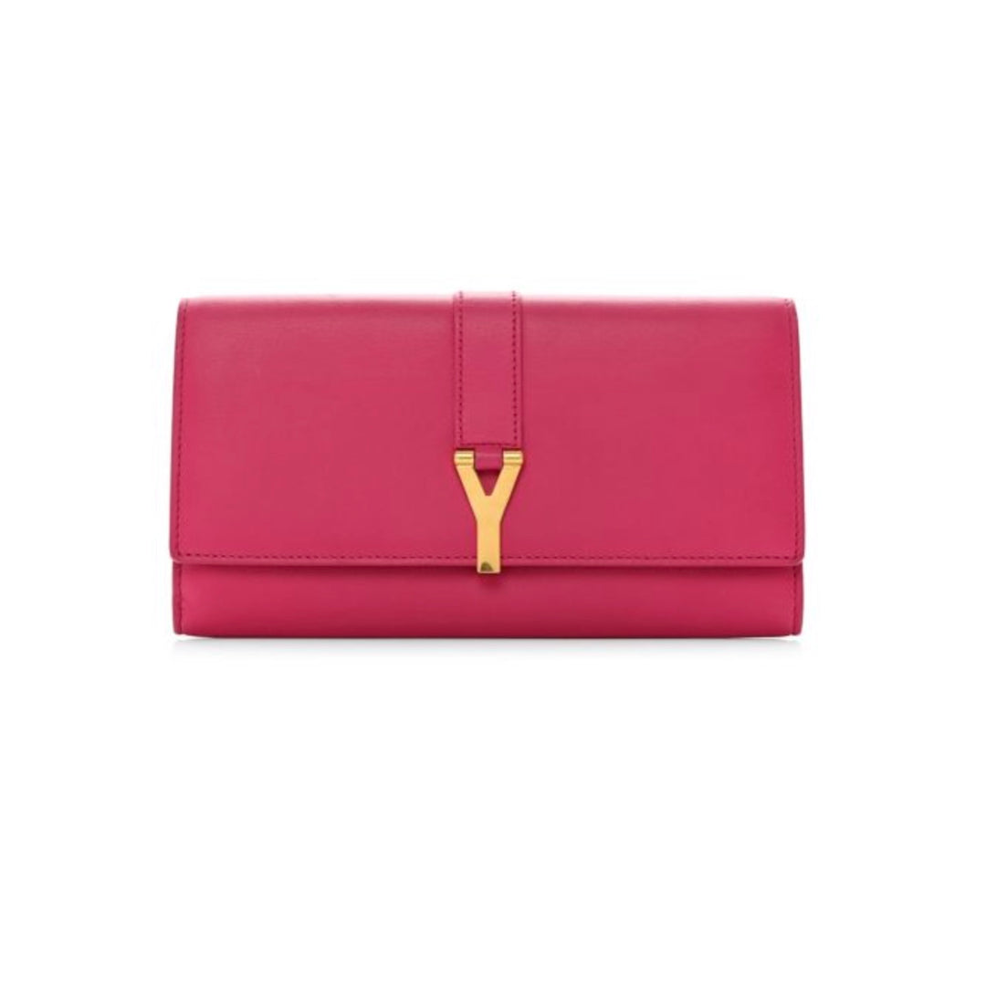 YSL CALFSKIN LEATHER CLASSIC Y LIGNE CLUTCH