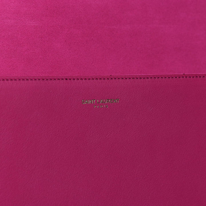 YSL CALFSKIN LEATHER CLASSIC Y LIGNE CLUTCH