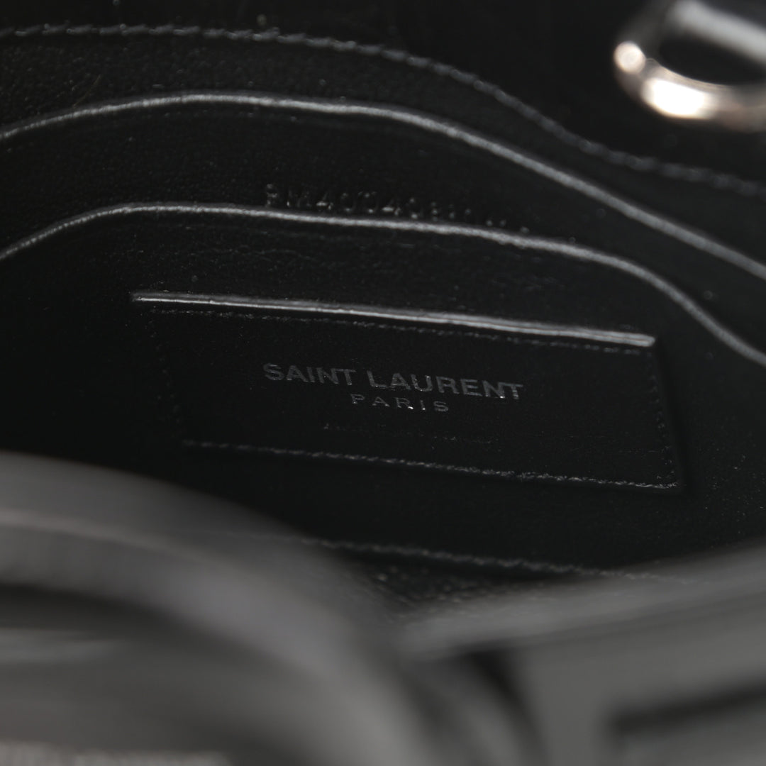 YSL CALFSKIN CROC EMBOSSED TOY SAC DE JOUR BAG