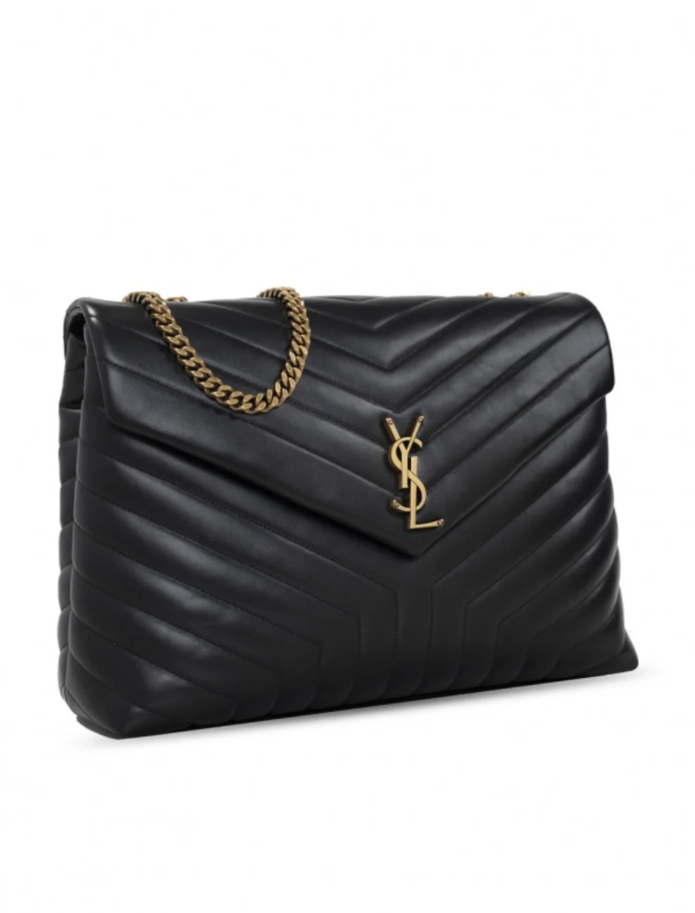 YSL Y QUILTED CALFSKIN LEATHER MONOGRAM LARGE LOULOU BAG