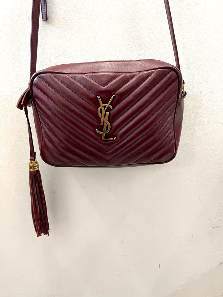YSL CALFSKIN MATELASSE MONOGRAM MED LOU CAMERA BAG