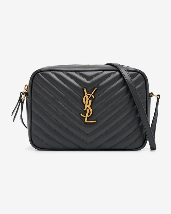 YSL MATELASSE MONOGRAM LOU CALFSKIN LEATHER CAMERA BAG
