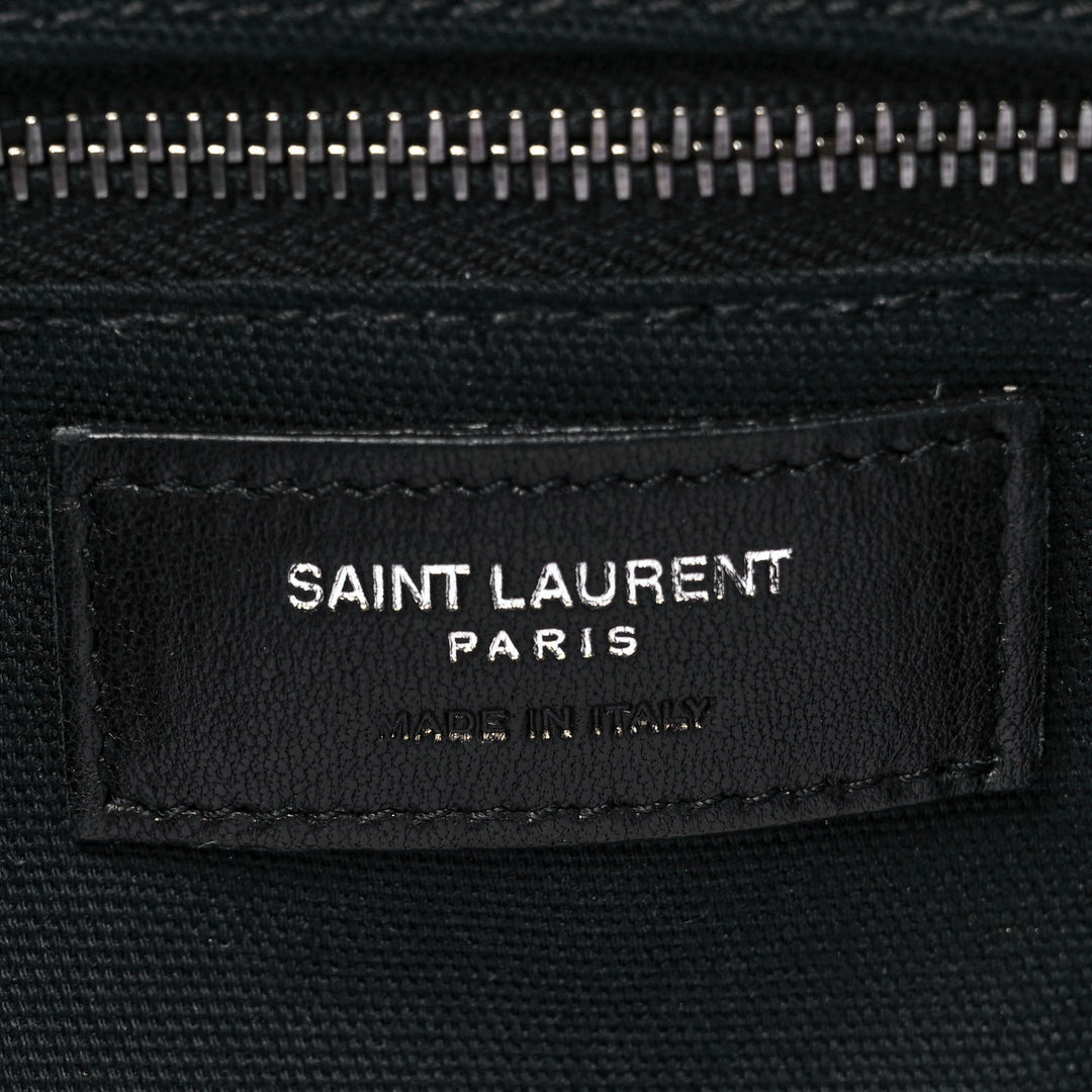 YSL CALFSKIN LEATHER PANIER FRINGE BAG