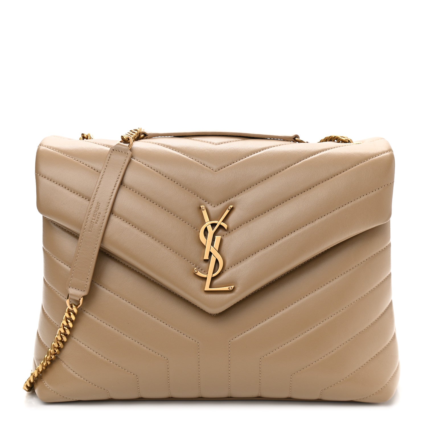 YSL CALFSKIN QUILTED MONOGRAM LOULOU MEDIUM 