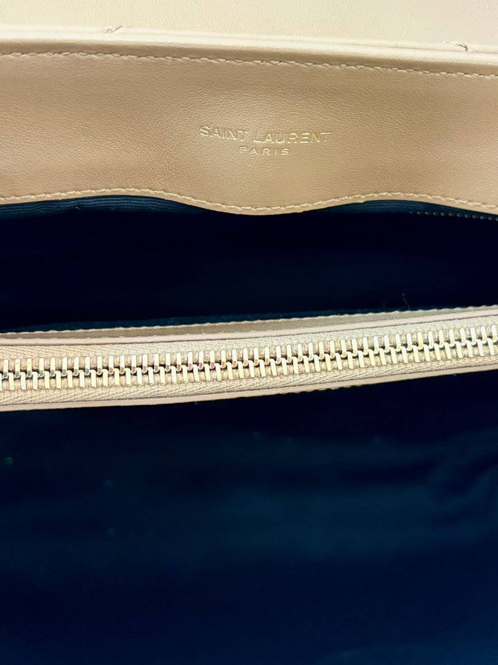 YSL CALFSKIN QUILTED MONOGRAM LOULOU MEDIUM  "Y" CHAIN BAG
