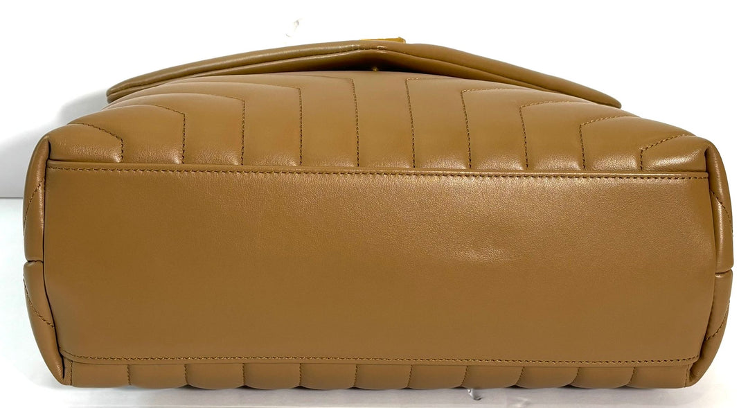 YSL CALFSKIN QUILTED MONOGRAM LOULOU MEDIUM  "Y" CHAIN BAG