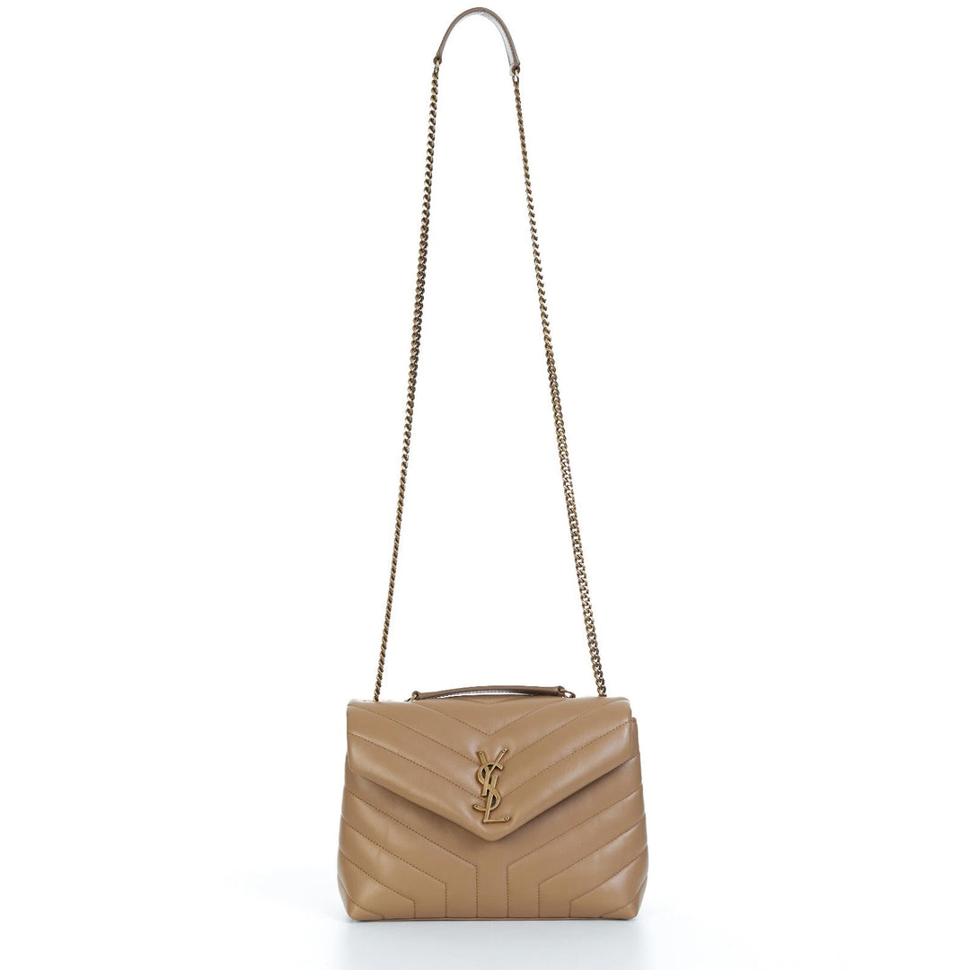 YSL CALFSKIN QUILTED MONOGRAM LOULOU MEDIUM  "Y" CHAIN BAG