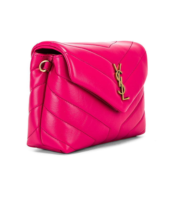 YSL QUILTED CALFSKIN LEATHER MONOGRAM TOY LOULOU CROSSBODY BAG