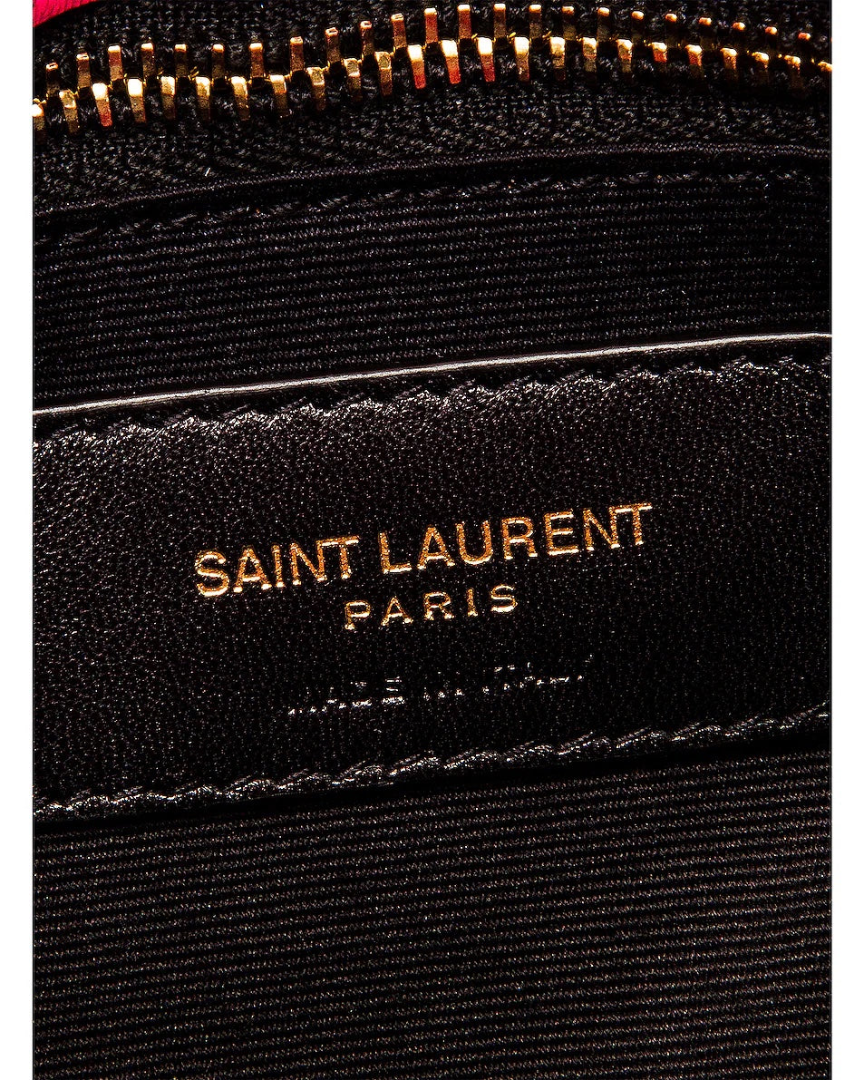 YSL QUILTED CALFSKIN LEATHER MONOGRAM TOY LOULOU CROSSBODY BAG