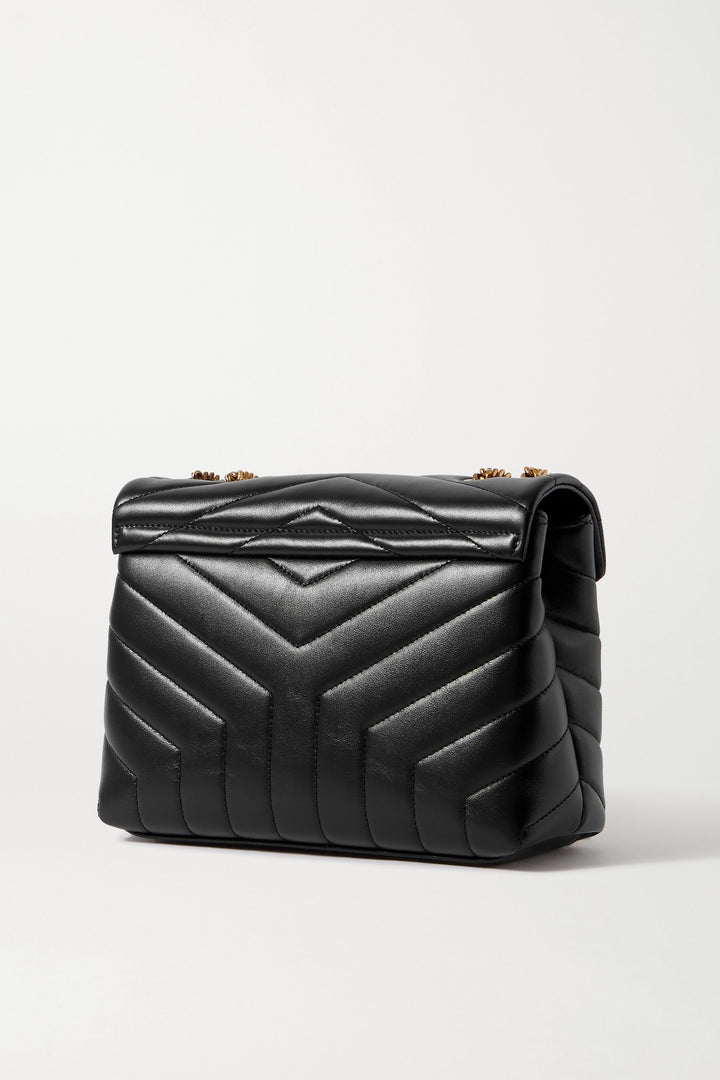 YSL CALFSKIN Y QUILTED MONOGRAM TOY LOULOU CROSSBODY BAG