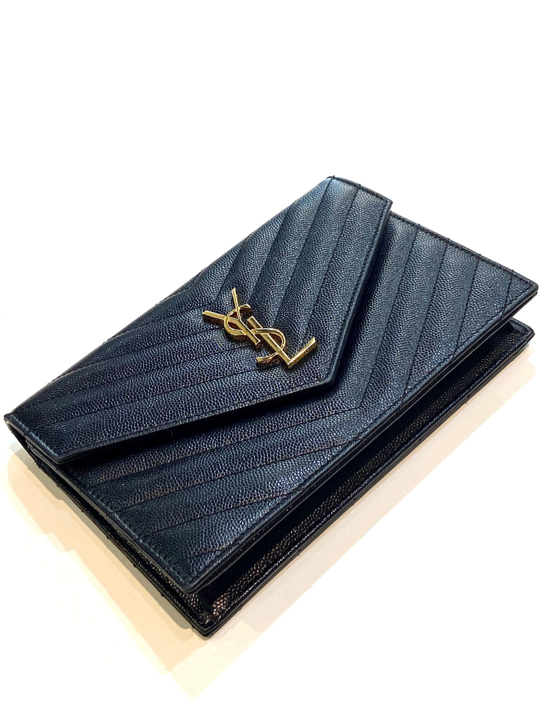 YSL CASSANDRE MATELASSE LEATHER CLUTCH BAG