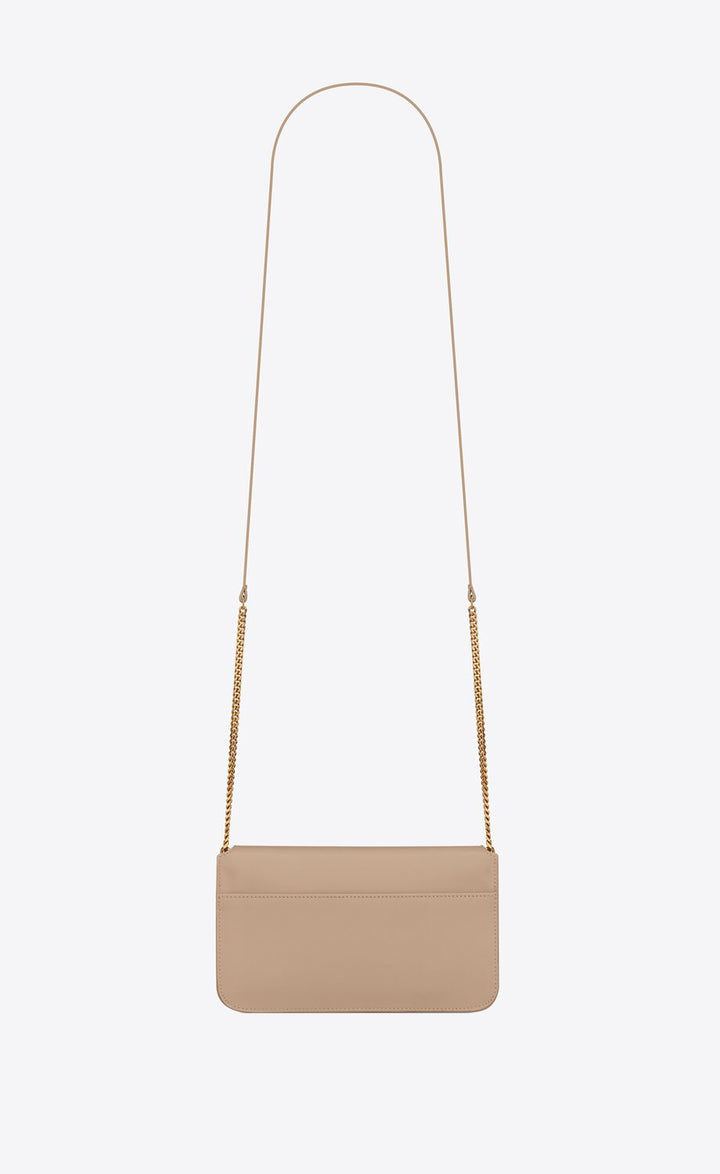 YSL CASSANDRE SMOOTH LEATHER PHONE HOLDER CHAIN BAG