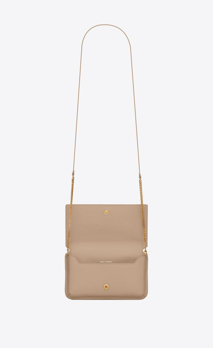 YSL CASSANDRE SMOOTH LEATHER PHONE HOLDER CHAIN BAG