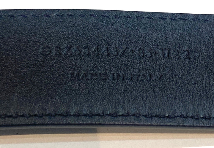 YSL CASSANDRE EMBELLISHED CALFSKIN LEATHER BELT