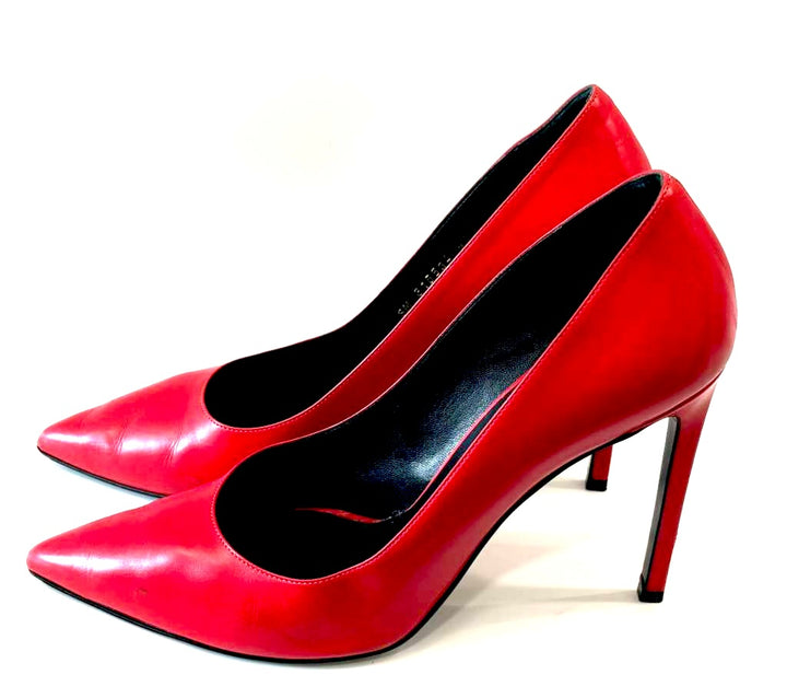 YSL CLASSIC PARIS ANJA 105 CALFSKIN LEATHER PUMPS