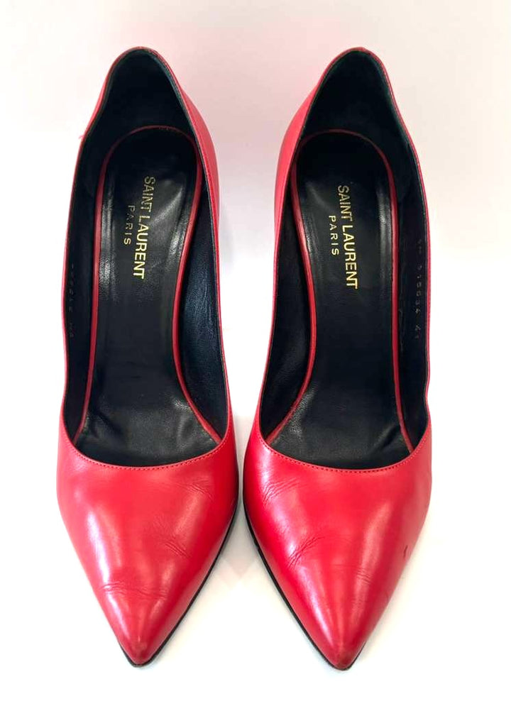 YSL CLASSIC PARIS ANJA 105 CALFSKIN LEATHER PUMPS