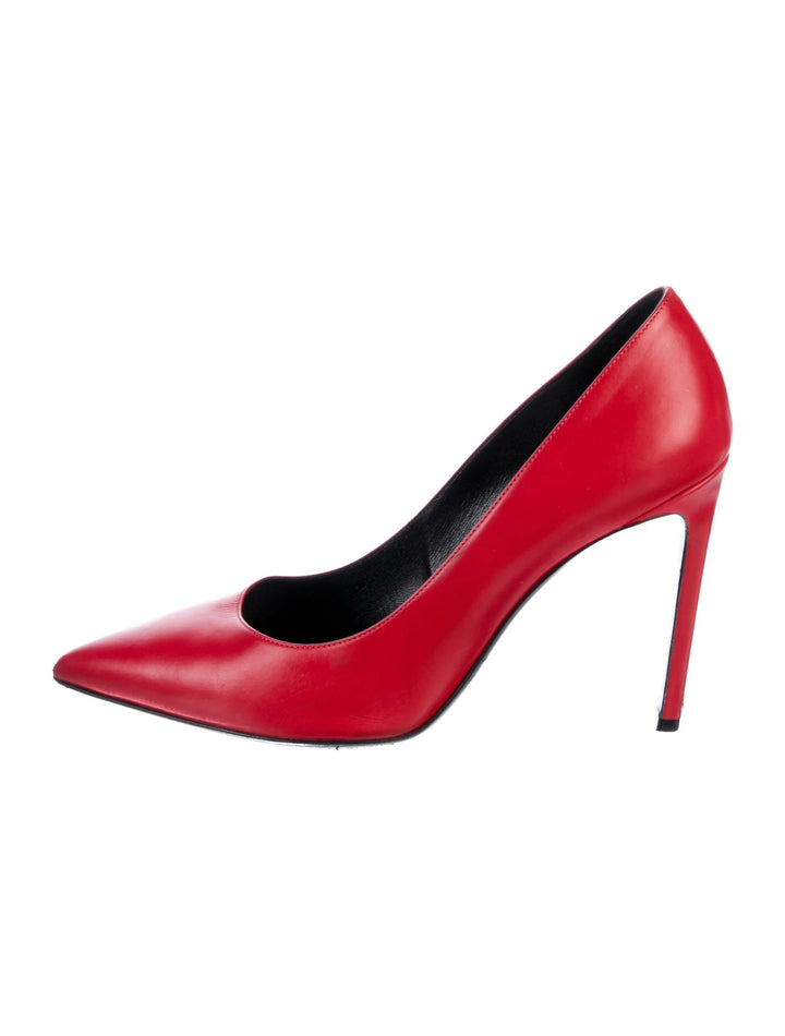 YSL CLASSIC PARIS ANJA 105 CALFSKIN LEATHER PUMPS