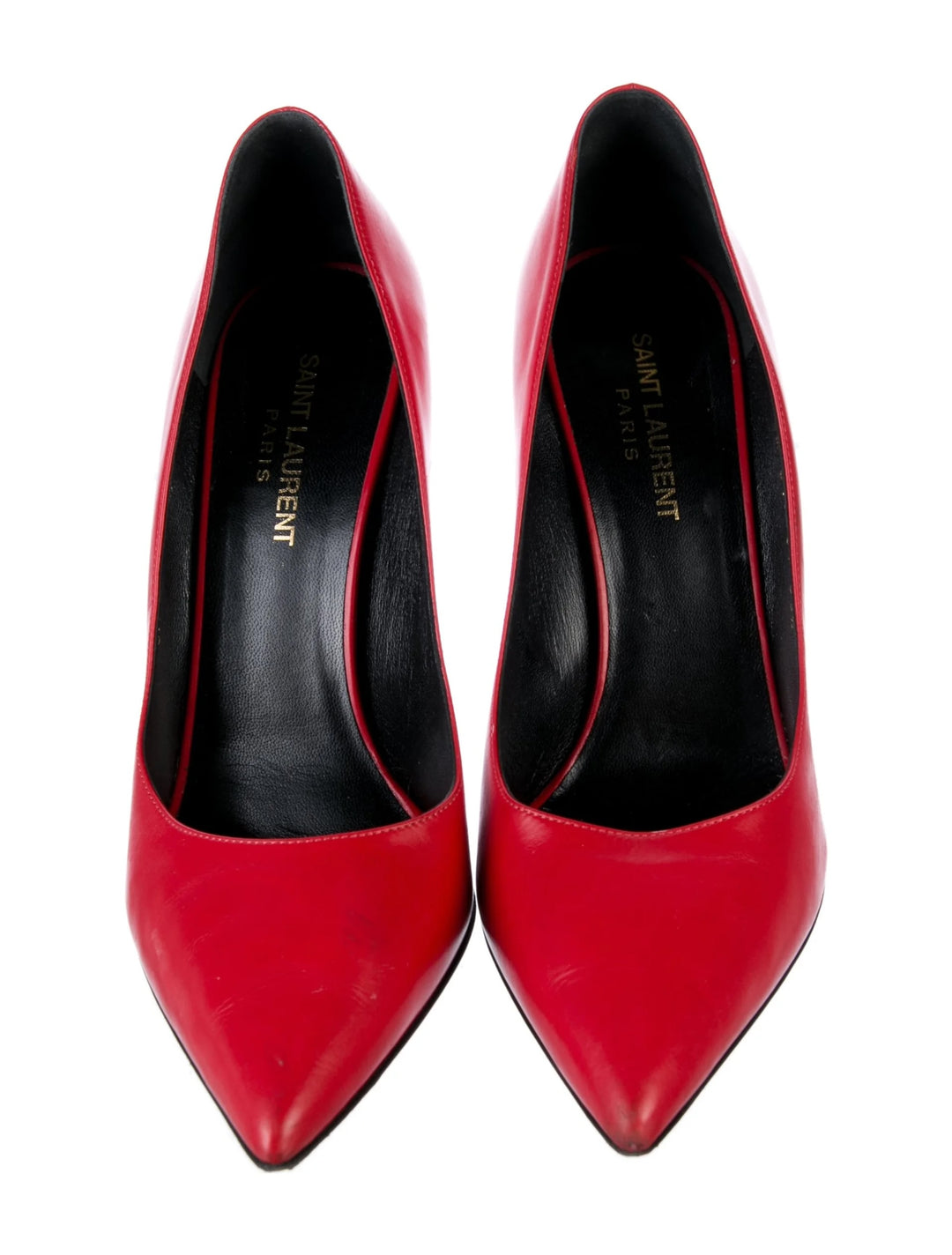 YSL CLASSIC PARIS ANJA 105 CALFSKIN LEATHER PUMPS