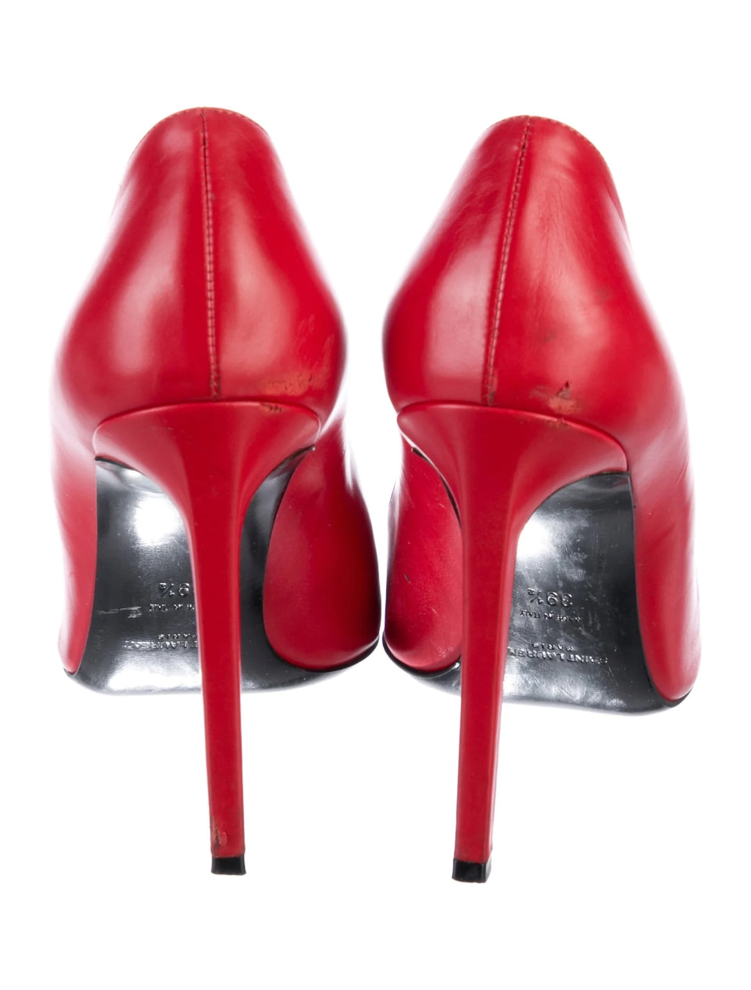 YSL CLASSIC PARIS ANJA 105 CALFSKIN LEATHER PUMPS