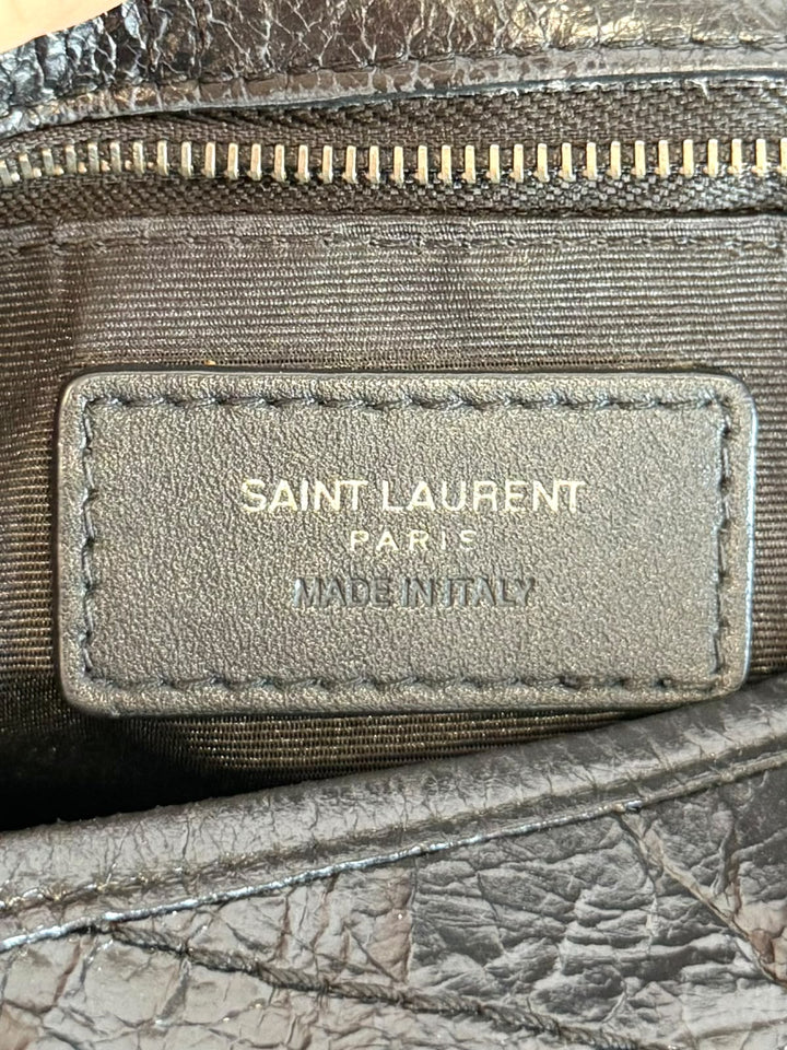 YSL CRINKLED LEATHER MEDIUM NIKI SHOULDER BAG