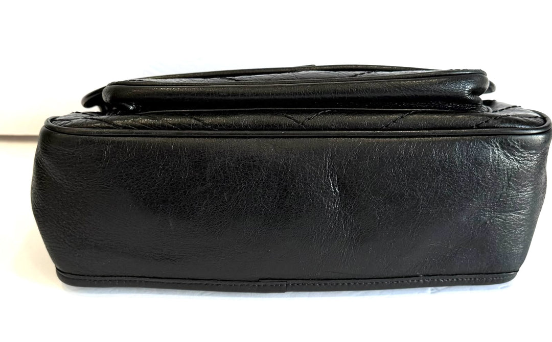 YSL CRINKLED LEATHER MEDIUM NIKI SHOULDER BAG