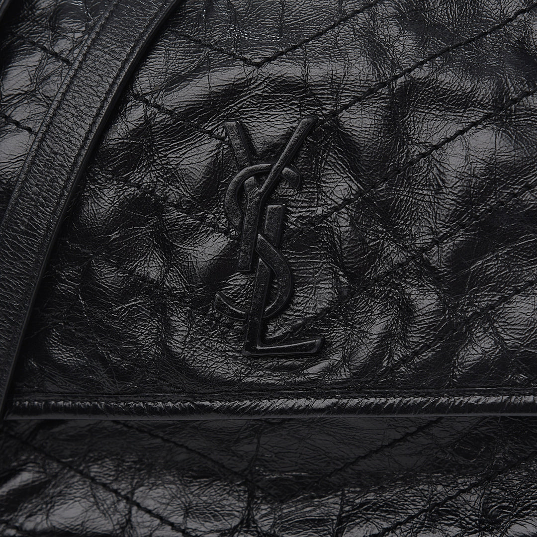YSL CRINKLED LEATHER MEDIUM NIKI SHOULDER BAG