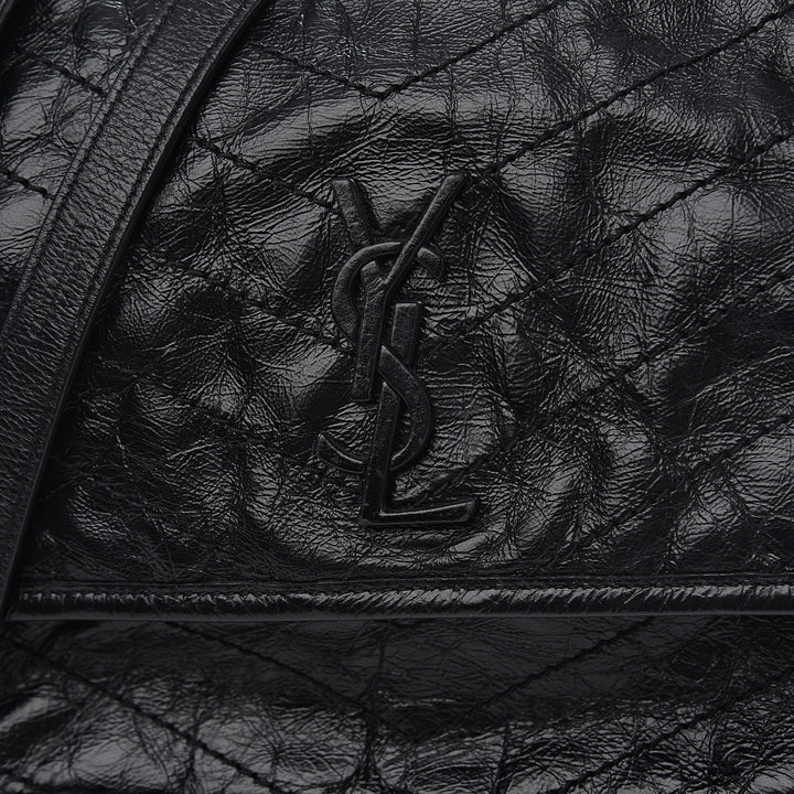 YSL CRINKLED LEATHER MEDIUM NIKI SHOULDER BAG