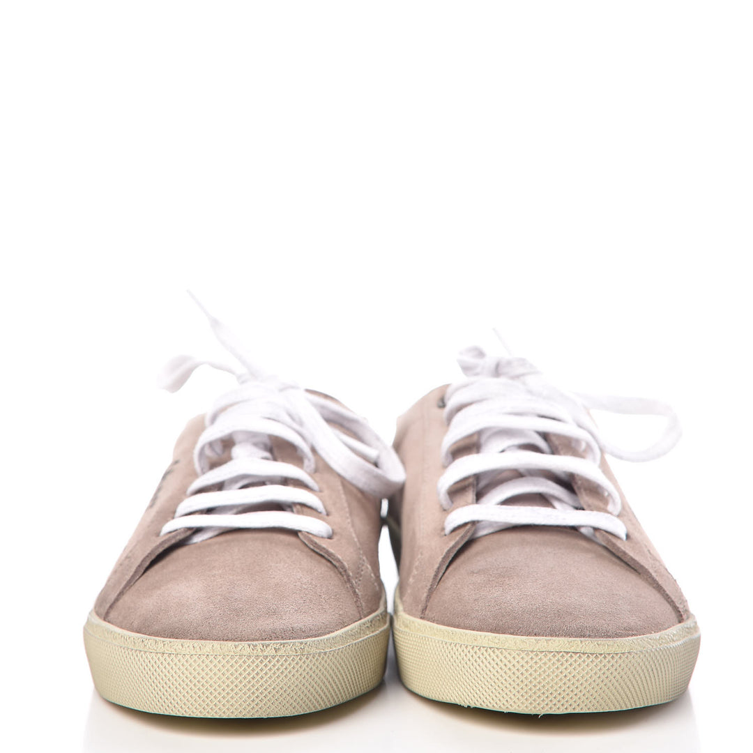 YSL DISTRESSED SUEDE CLASSIC COURT SNEAKERS