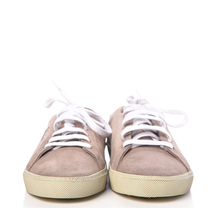 YSL DISTRESSED SUEDE CLASSIC COURT SNEAKERS
