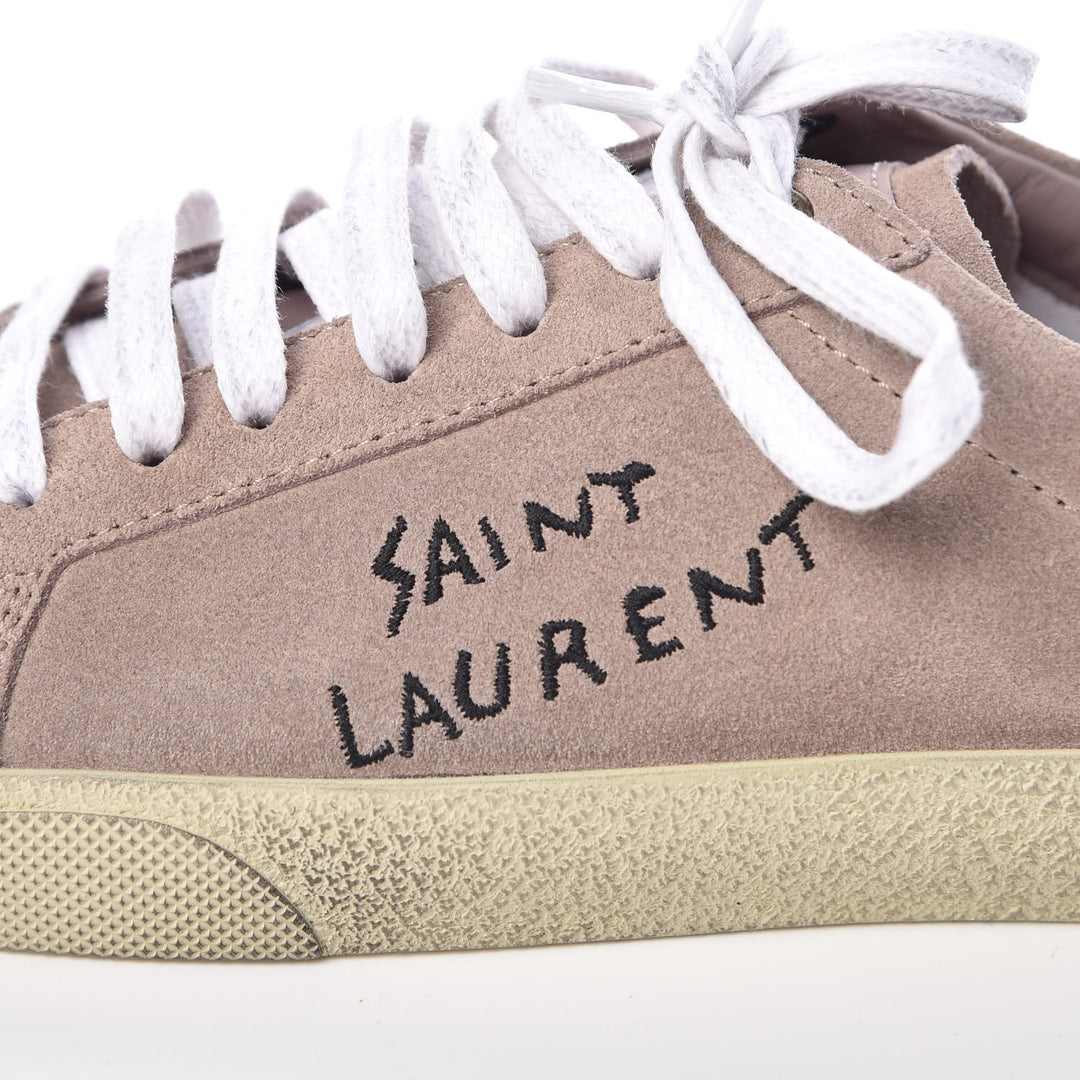 YSL DISTRESSED SUEDE CLASSIC COURT SNEAKERS