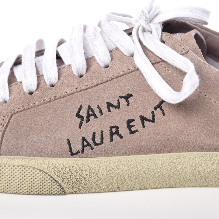 YSL DISTRESSED SUEDE CLASSIC COURT SNEAKERS