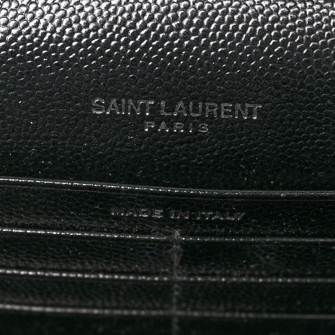 YSL GRAIN DE POUDRE MONOGRAM KATE TASSEL WALLET ON A CHAIN