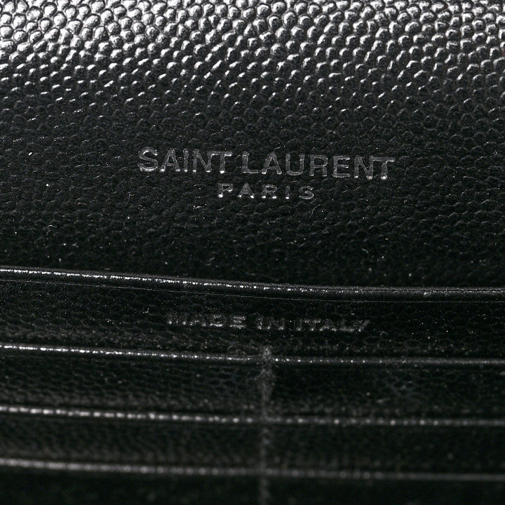 YSL GRAIN DE POUDRE MONOGRAM KATE TASSEL WALLET ON A CHAIN