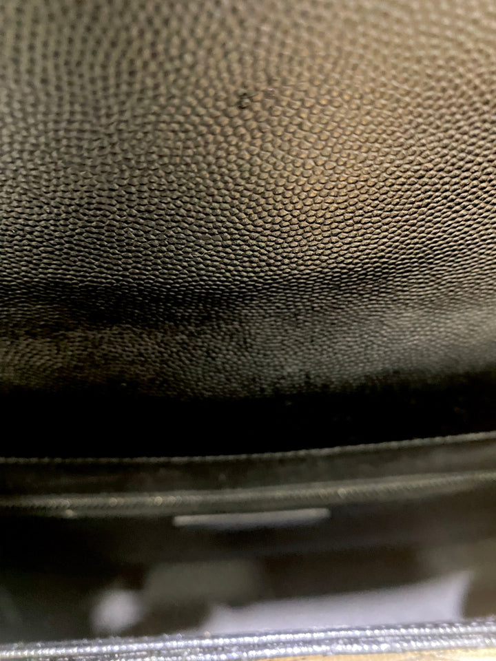 YSL GRAIN DE POUDRE MIXED MATELASSE LARGE TRIQUILT MONOGRAM BAG