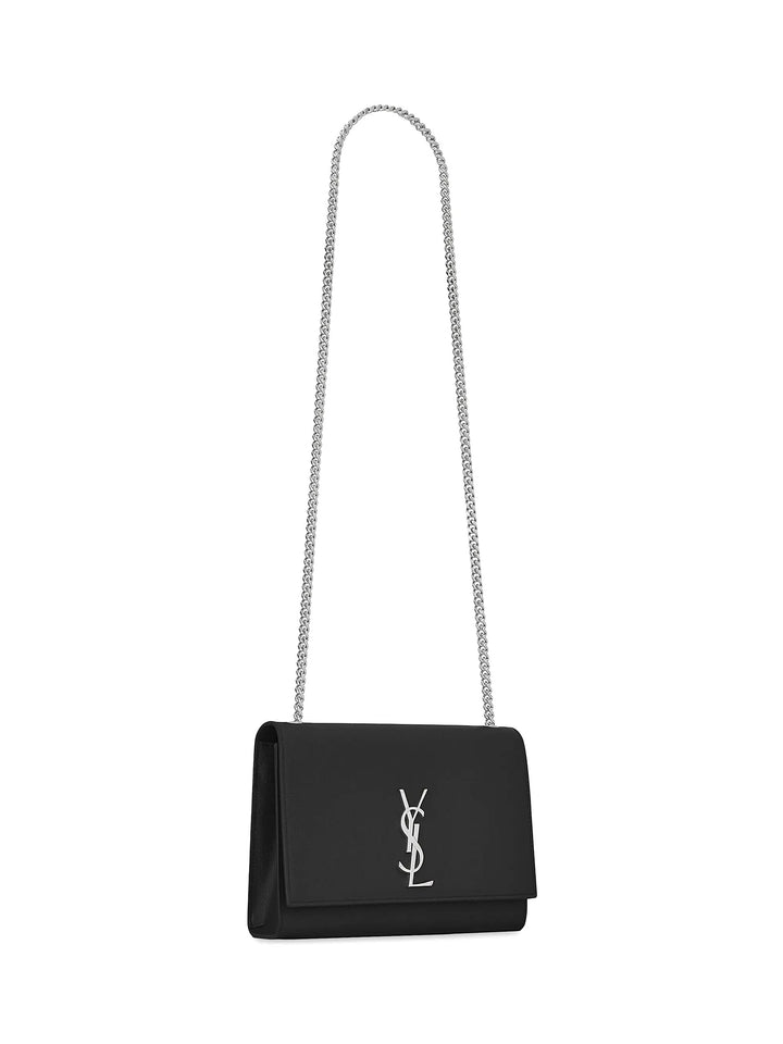 YSL GRAIN DE POUDRE LEATHER MEDIUM KATE CROSSBODY BAG