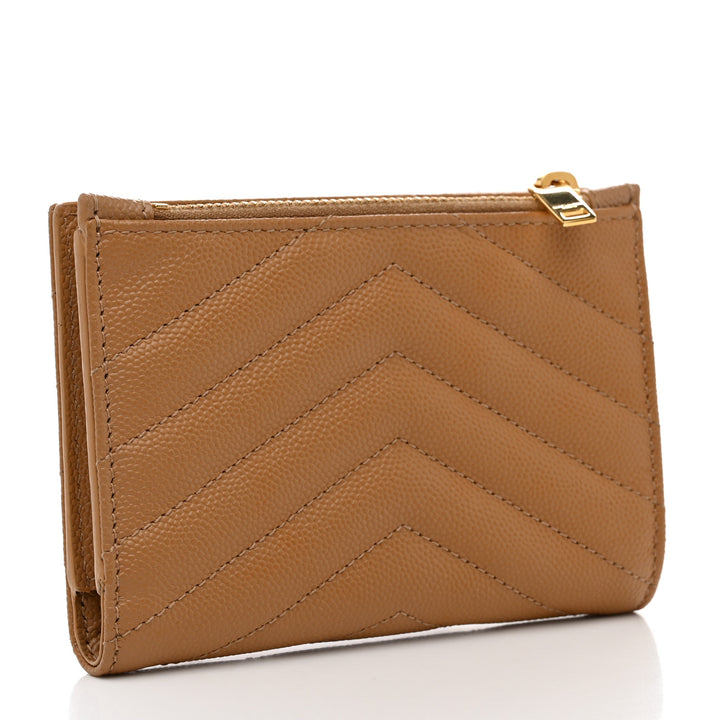 YSL CASSANDRE MATELASSE GRAIN DE POUDRE LEATHER WALLET
