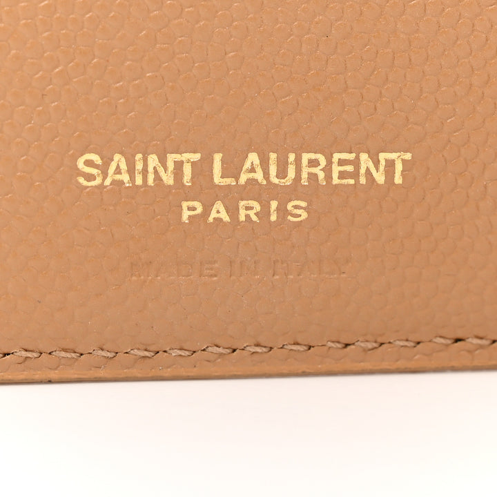 YSL CASSANDRE MATELASSE GRAIN DE POUDRE LEATHER WALLET