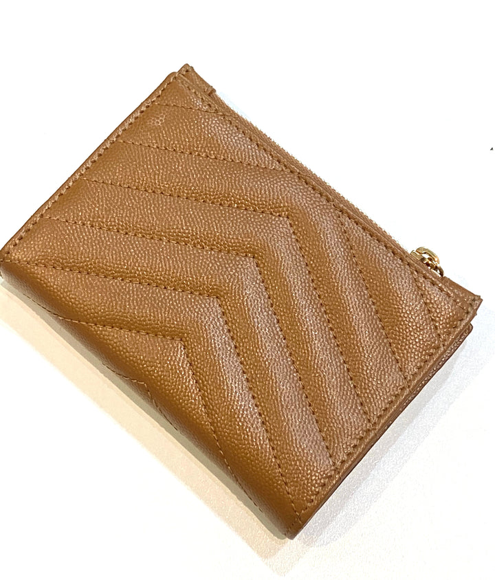 YSL CASSANDRE MATELASSE GRAIN DE POUDRE LEATHER WALLET