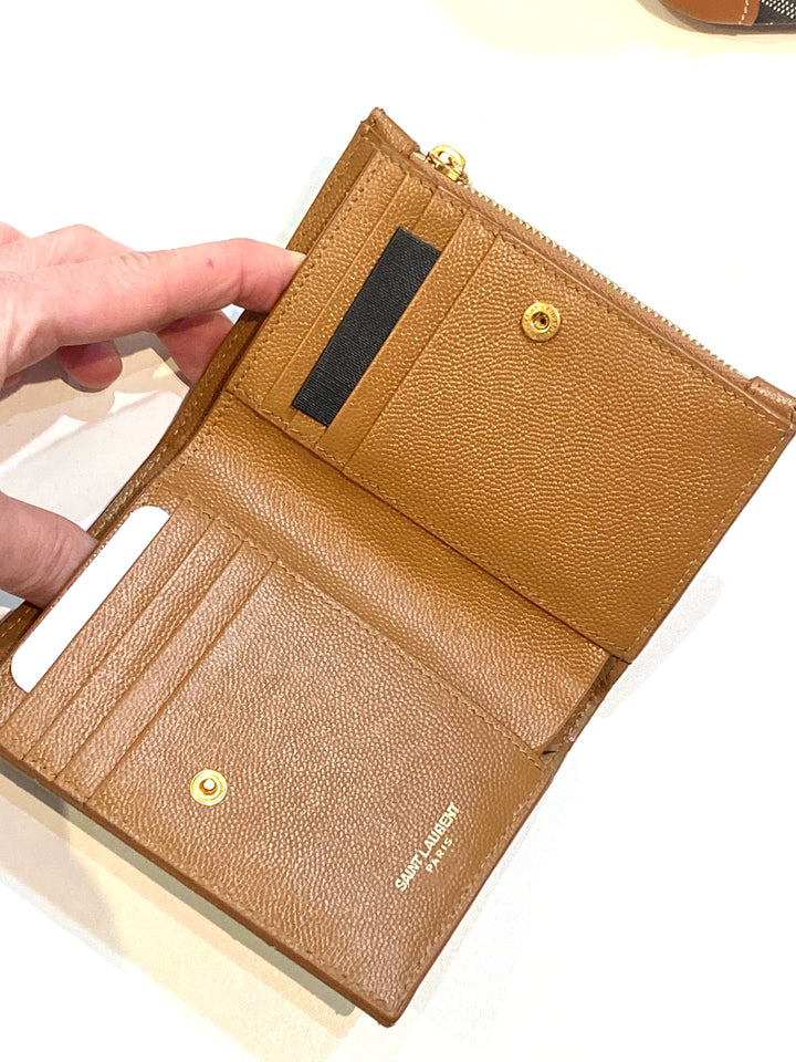 YSL CASSANDRE MATELASSE GRAIN DE POUDRE LEATHER WALLET