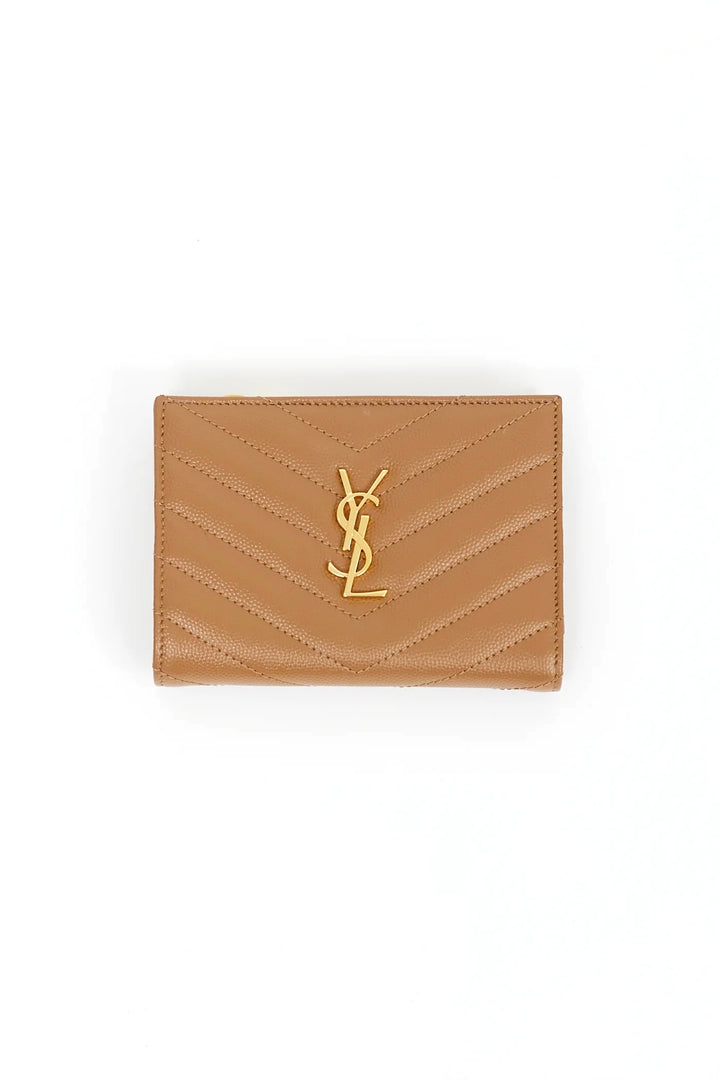YSL CASSANDRE MATELASSE GRAIN DE POUDRE LEATHER WALLET